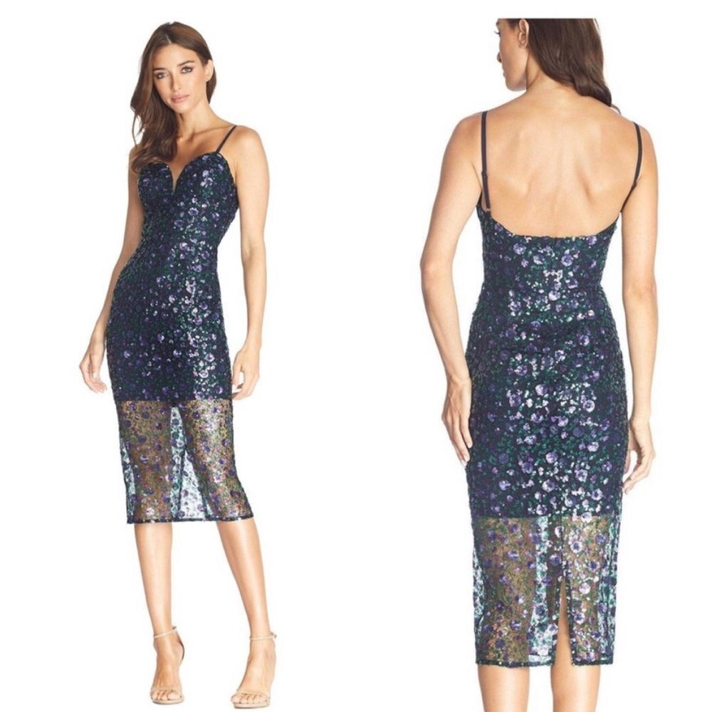 NEW Dress the population Addison sequin dress